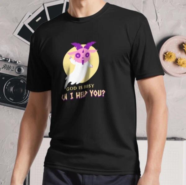 

New Shirt God Is Busy, Can I Help Yo Active Logo T-Shirt Funny Size S - 5XL L