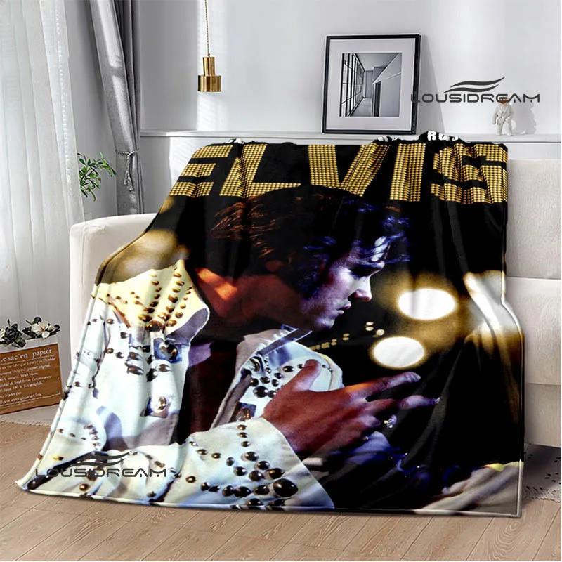 E-Elvis-Presley Retro print deken dekens voor bedden Picknickdekens Flensdeken Zachte en comfortabele deken verjaardagscadeau