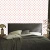 Hearts Wallpaper White, Peach and Coral 50x1000