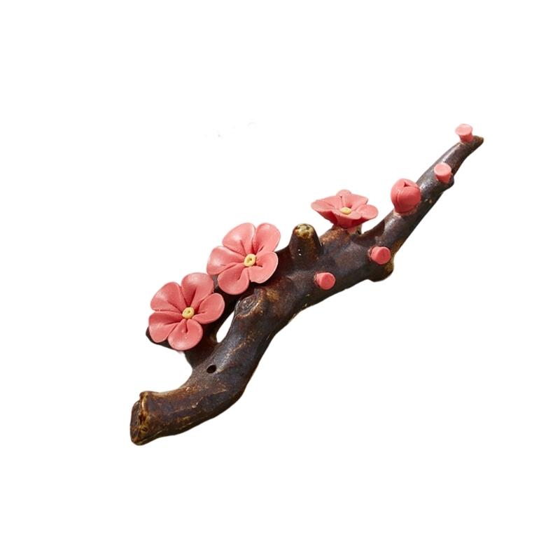 Flower Shape Ceramic Brush Pen Rest Calligraphy Brush Holder Drying Stand Calligraphy Ceramic Paperweight For Beginner