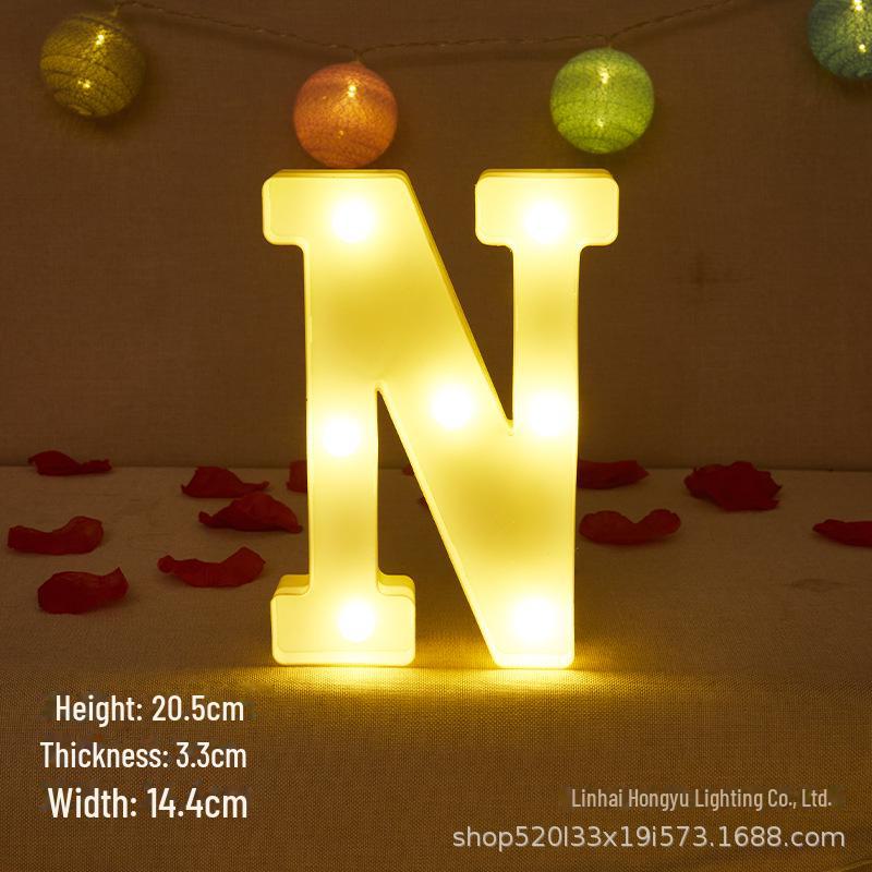 26 English Letter Night Lamp for Wedding Proposal or Decor