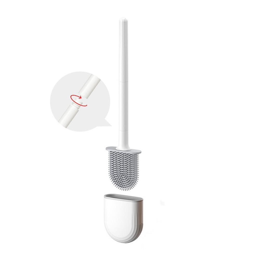 Long Handle Silicone Cleaning Brush Wall Mounted Bathroom Artifact WC Cleaning