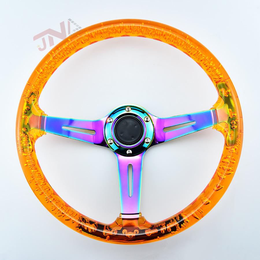 350mm Refitting Racing Sports Steering Wheel Universal Transparent Acrylic Steering Wheel
