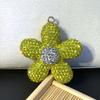 Keychain Pendant Small Flowers Shiny Rhinestone Sunflower Charm Key Chain Decorative Backpack Bag Accessories