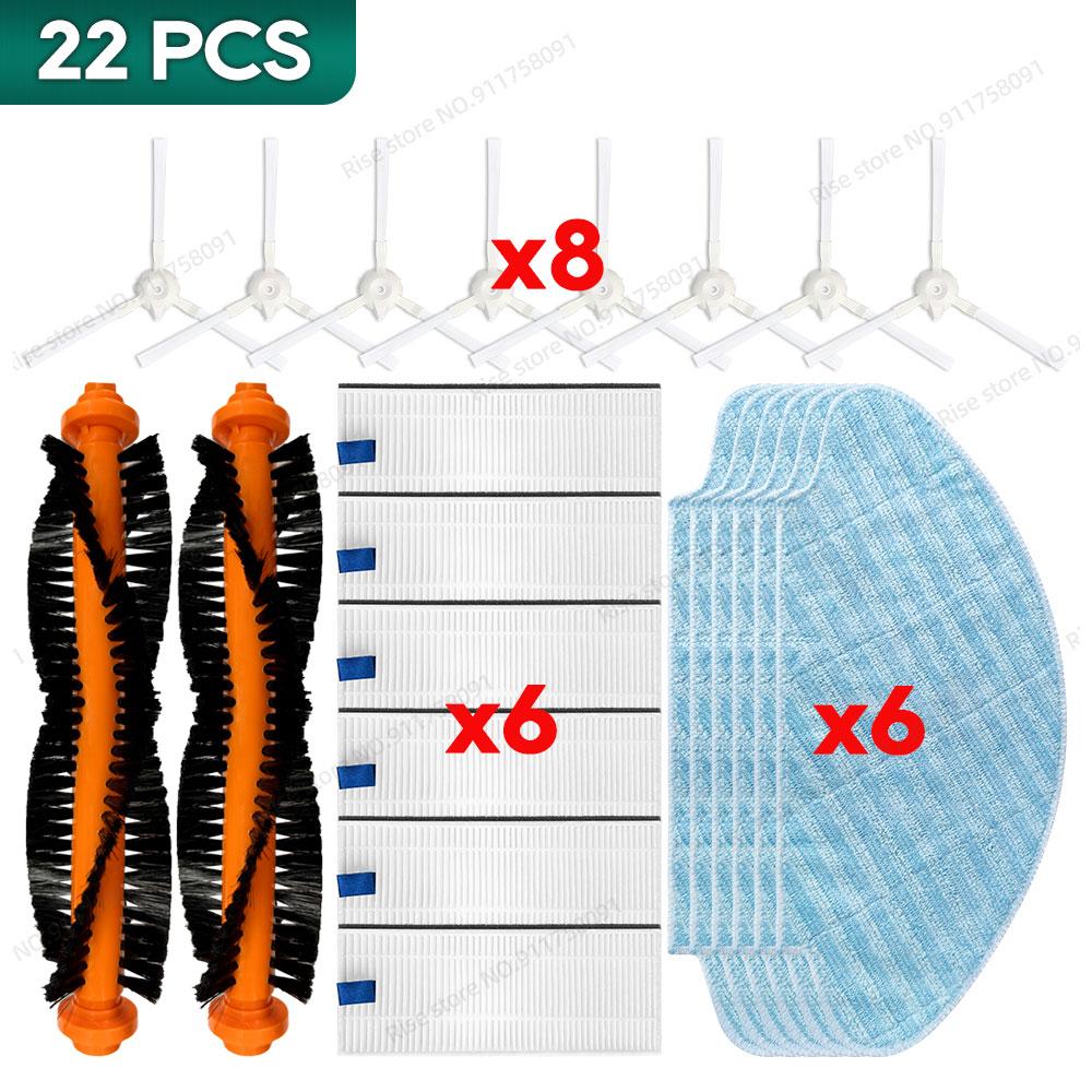 Compatible for Tefal Rowenta Explorer 20 40 45 50, Isweep X3 Accessories Main Brush Filter Side Brush Mop Colth