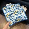 Hong Kong style burgundy printing waist silk scarf belt jeans waist accessories new square scarf fart curtain waist seal