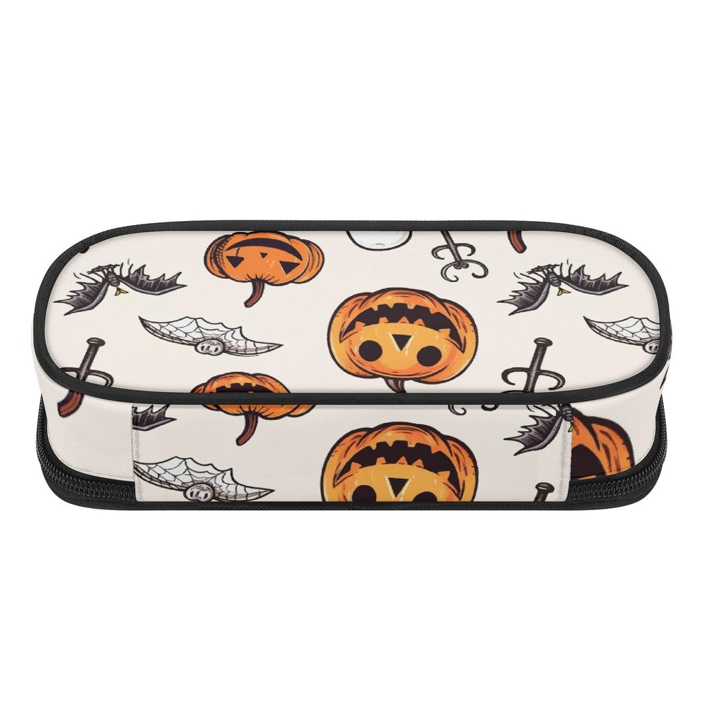 Pencil Case 300D Polyester Portable Large Capacity Zipper Closure with Main Compartment Mesh Pocket and Pen Slots for Boys Girls