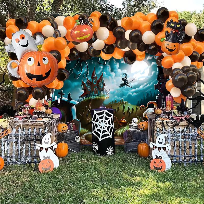 2D Spooky Night Witch Backdrop for Themed Party & Studio Shoots