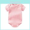 Ensfarvet Bomulls Baby Jumpsuit Romper For Vår Og Sommer