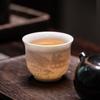 Handmade Tengwangge Pavilion Relief White Porcelain Tea Cup Chinese Gongfu Tea Set Personal Tea Cup Ceramic Gift for Tea Lovers