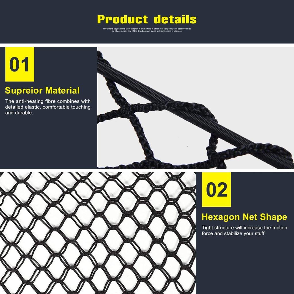Car Rear Storage Bag, Car Storage Mesh, Car Storage Bag, Nylon and Plastic Material,