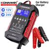 2026 KONNWEI RC-10 12V 24V 10A 5A Car Truck Battery Charge Bank Automotive Repair Tool Pulse Auto Charger Power Lead Acid AGM