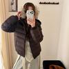 Ribs hooded short light and slim cotton-padded clothes women's winter new loose small cotton-padded jacket