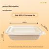 650ml Biodegradable Rectangular Food Container