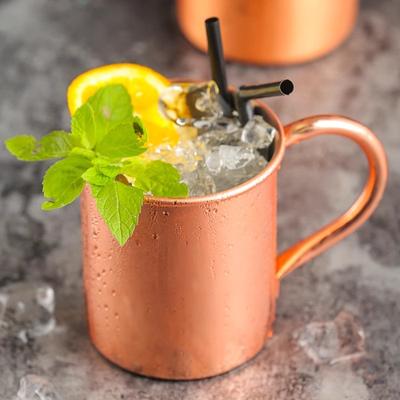 400ML Copper Plated Mug Durable Coppery Beer Mugs Coffee Mug Milk Cup Copper Cocktail Whiskey Glass Drinkware Bar Tool