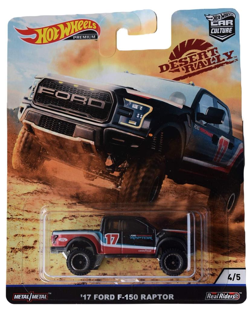 Hot Wheels Car Culture Desert Rally Ford F 150 Raptor Black '17 4/5