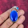 Blue Monalisa & Blue Topaz Jewelry, 925 Solid Sterling Silver Pendant Handmade Gemstone Jewelry, Gifts For Wife Brand New Pendant