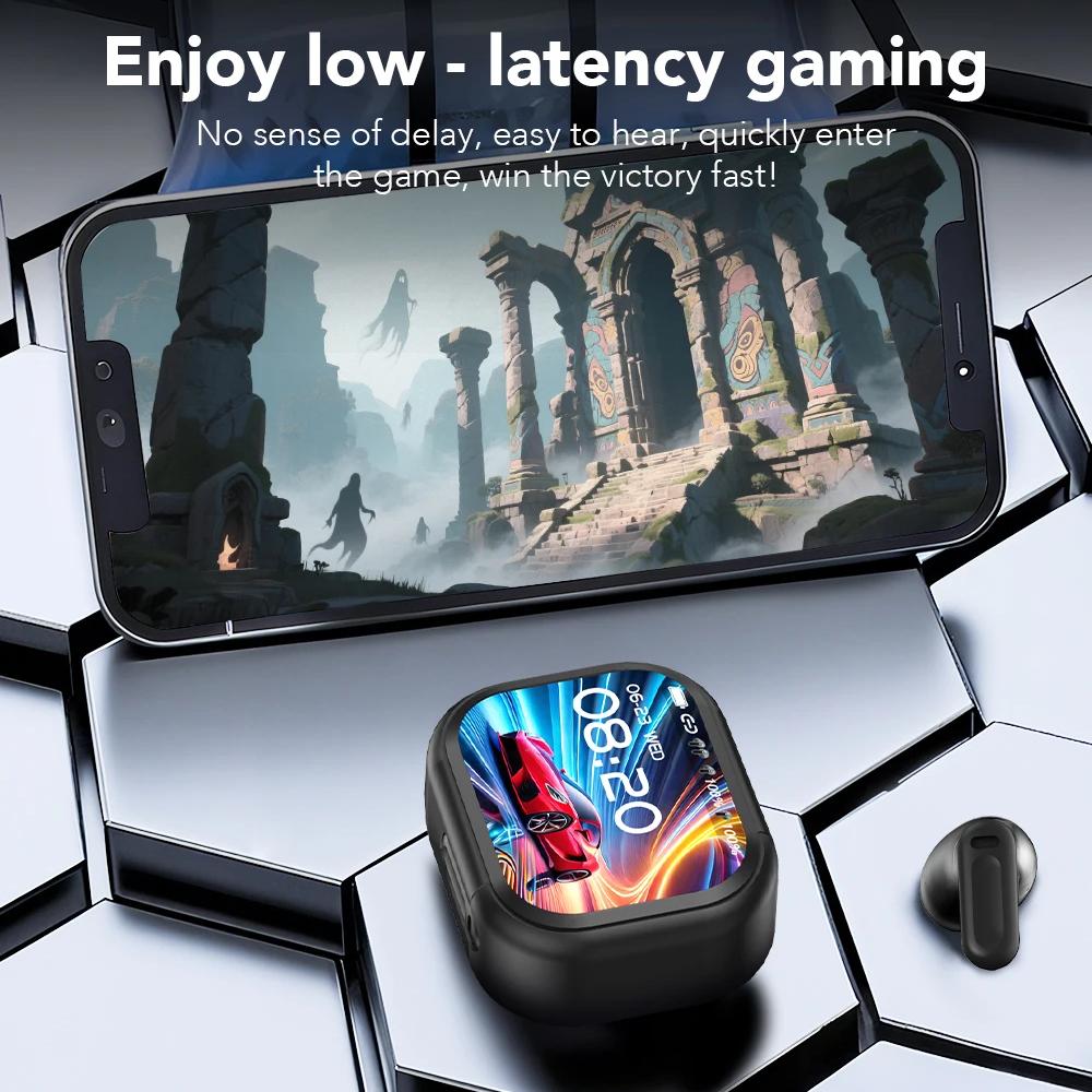 Bluetooth V6.0 Earphones AI Translator Earbuds OWS LCD Touch Screen Sport Wireless Headphones HD Stereo Sound Longlife