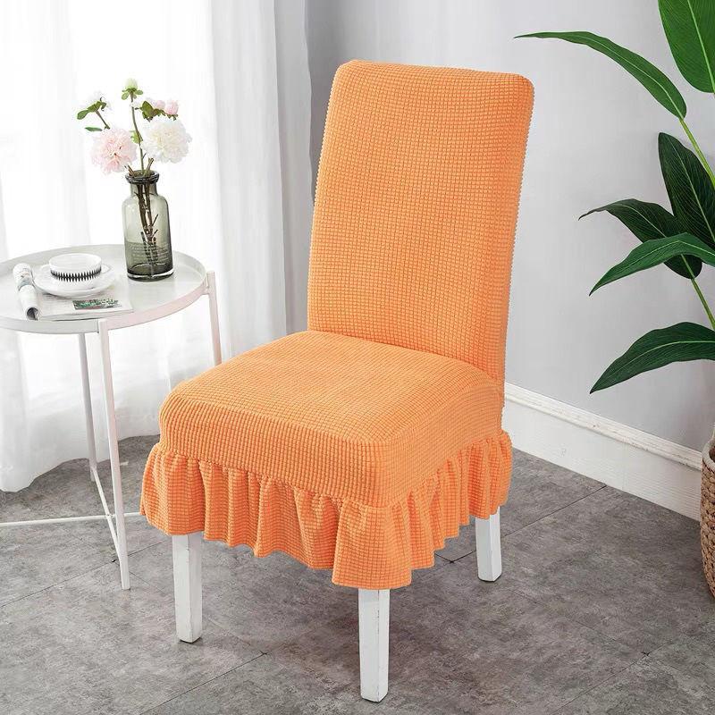 Esszimmerstuhlbezug, Jacquard-Spandex-Schonbezug, dehnbar, für Küchenstuhl, Sitz, Hotel, Bankett, elastisch