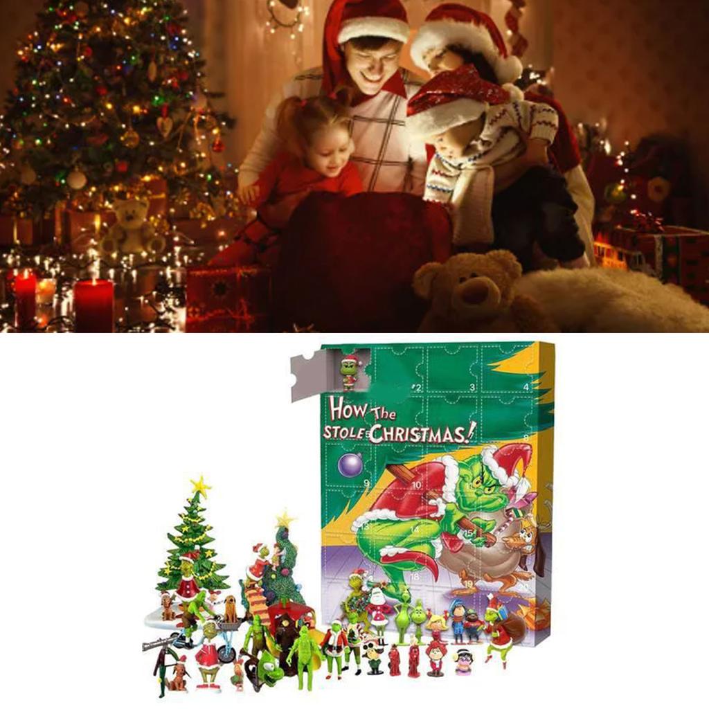 Advent Calendar Figures Cute Cartoon Countdown Calendar Blind Box for Kids Present Collectible