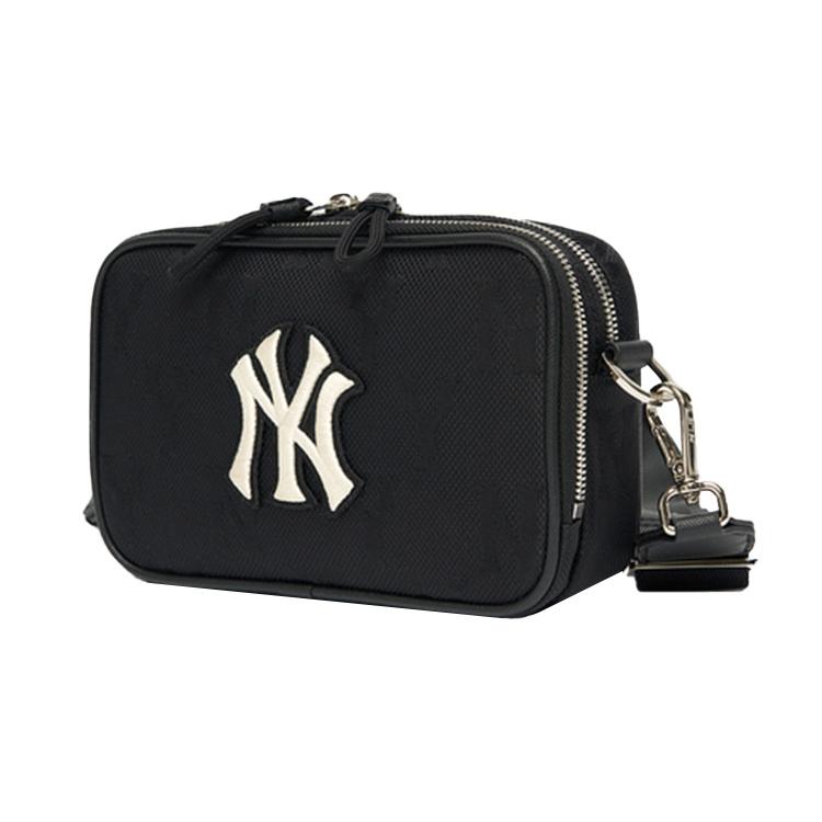 New MLB New York Yankees Nylon Fabric Combo Bag, Camera Bag, Shoulder Bag, Crossbody Bag Regular Unisex Black 3ACRS011N-50BKS