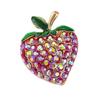 Unique Apples Strawberry Fruit Rhinestones Brooch Pin For Women Fashion Accessory Clothing And Bags Gift