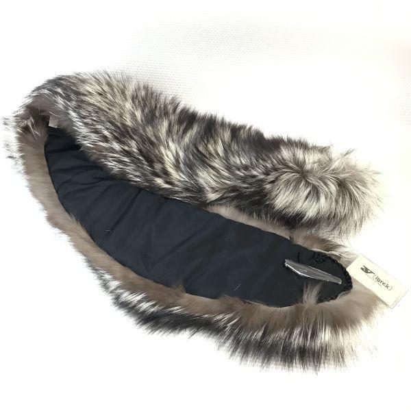 Tag Attached SAGA FOX Silver Fox Fur Tippet Scarf Brown × White 96×15(USED)