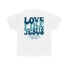 Jesus Liebt Dich Druck T-Shirt Liebe Wie Jesus Shirt Christliches Merch Christliche T-Shirts Jesus Ist König Bibelvers Grafik Unisex Oberteile