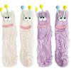2Pairs Big Eyes Floor Stockings Women Plush Furry Plush Sock Kawaii Funny Tube Socks  Gifts