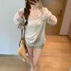2025 Sommer Damen Casual Langarm Gestreifter Strick Sonnencreme Strickjacke