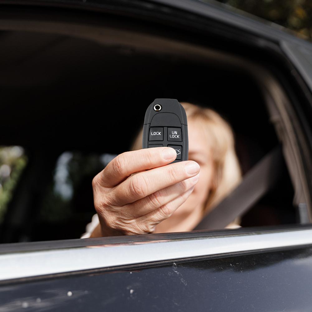 5 Buttons Flip Folding Key Fob Case Protector Car Remote Key Cover Holder Black for Volvo S60 S80 V70 XC70 XC90