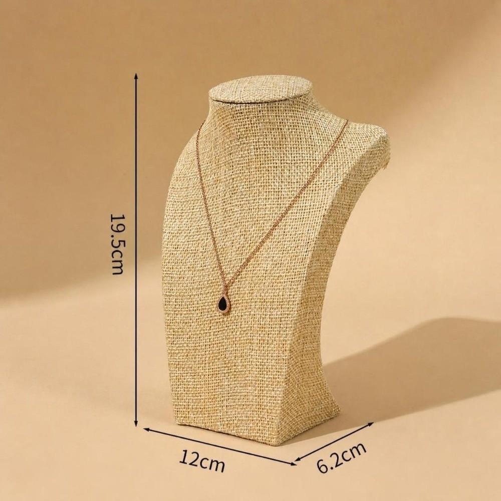 Human Shape Necklace Display Stand Velvet Cloth Ornament Holder Jewelry Show Rack  Home Showcase