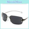 Unisex Frameless Sunglasses With Uv400 Protection For Party And Travel
