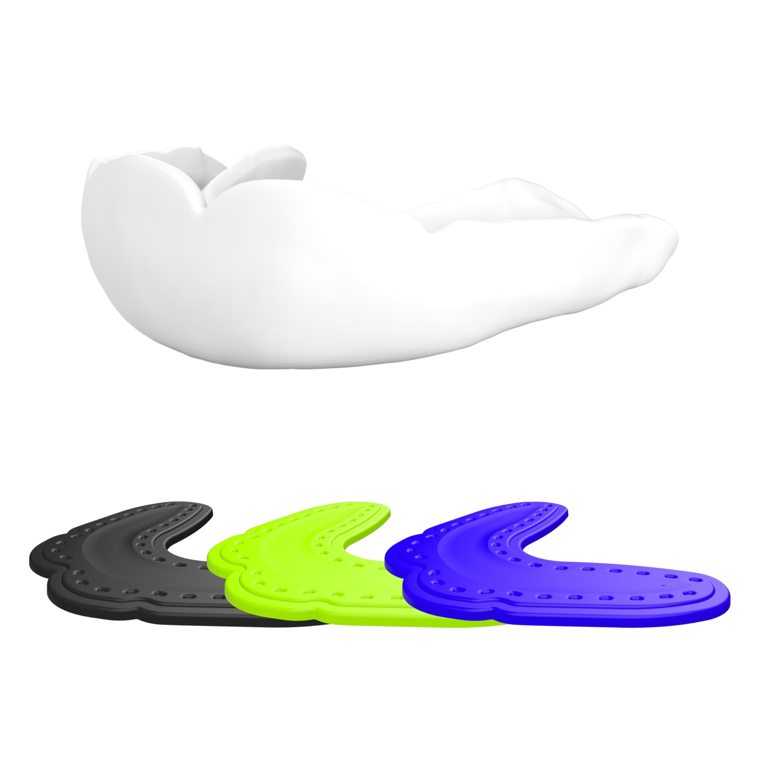 ShockDoctor Microfit Mouthguard, Molded, Protective, Thin, for Sports, Training, Martial Arts, Adults, White