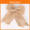 Handmade Christmas Bow With Linen Material Decor Festival Holiday Party Supplies