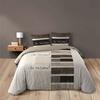Parure de couette - DOUCEUR D'INTÉRIEUR - So natural - 100% coton - TAUPE/ANTHRACITE