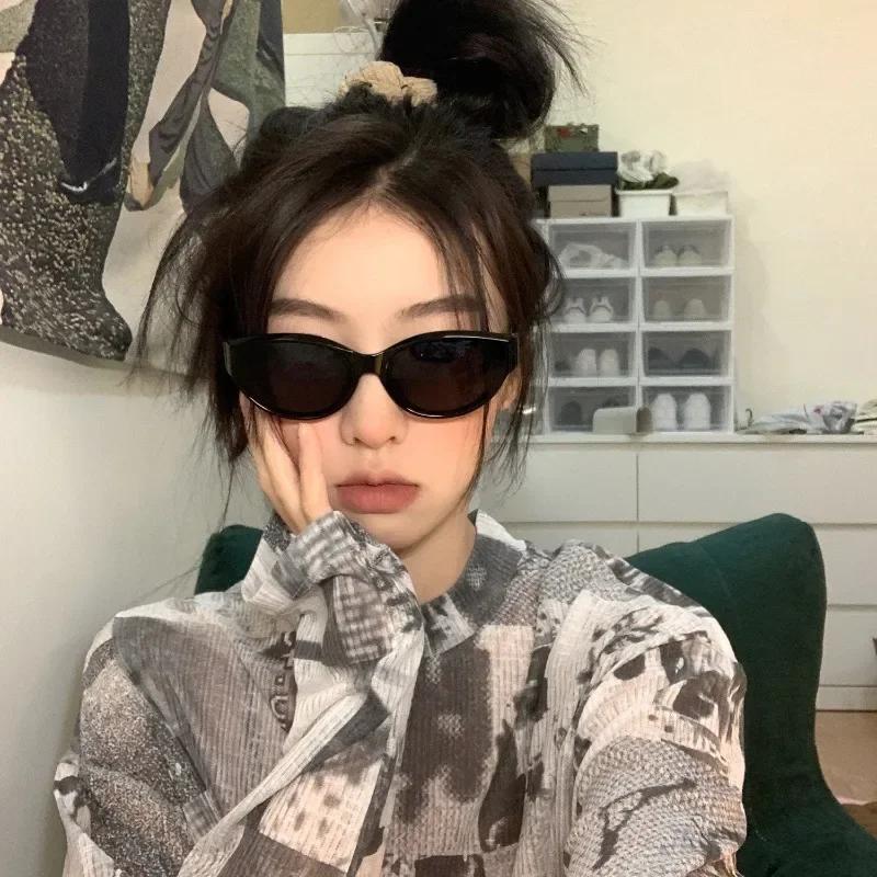 New Fashionable Versatile Cat Eye Sunglasses Women Casual Hip-Hop Sun Glassess Outdoor Travel Skiing Sunglasses For Female