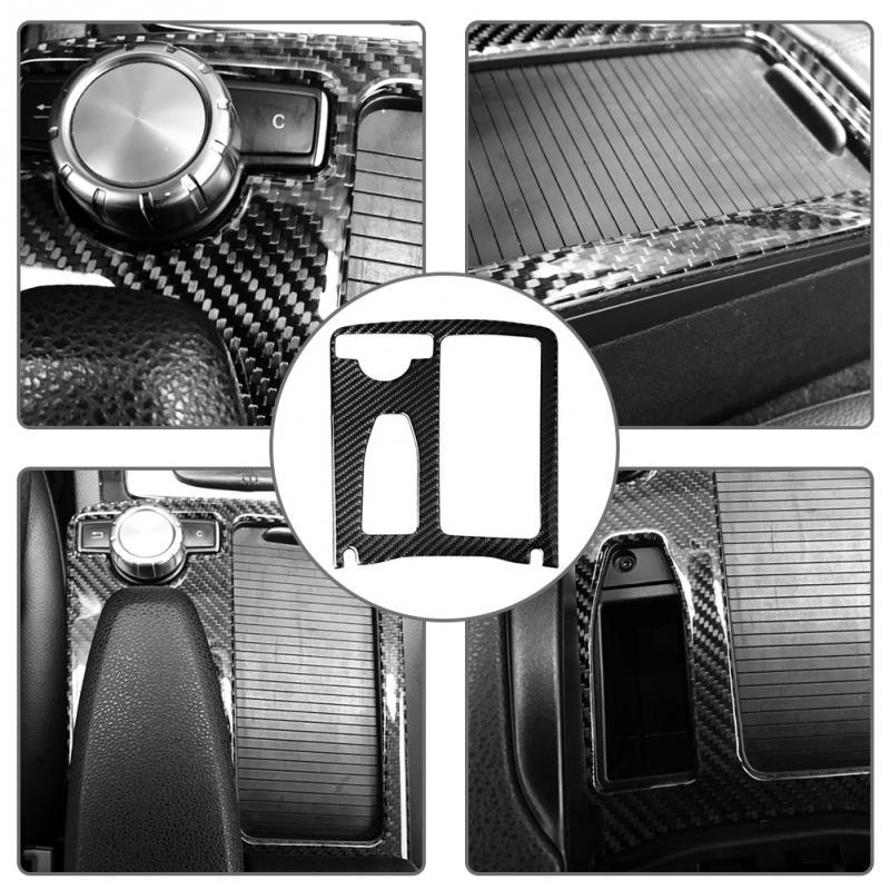 Carbon Fiber ABS Center Console Cup Holder Trim Cover For Subaru Outback 2020-2024 – Self-Adhesive