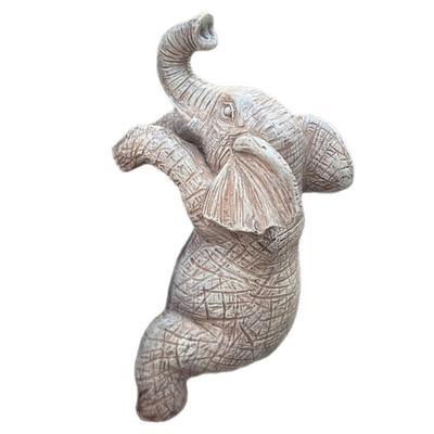 Flower Pot Figurine Elephant Ornament Unique Table Shape Decorative Carved Decoration for Home
