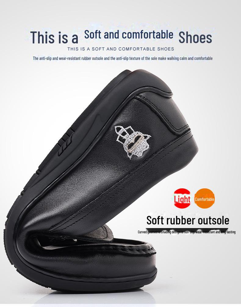 Men's Genuine Leather Cowhide Moccasins - Casual Fashion Loafers, European Style Slip-On Shoes