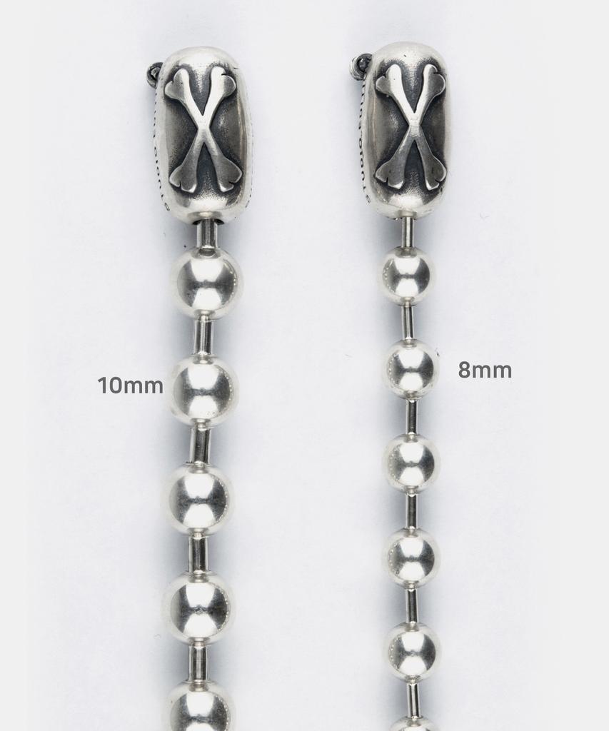 Sheen666 Crossbone Ball Chain Silver Bracelet 8Mm