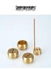 Zen Brass Multi-Hole Tibetan Incense Holder - Ash-Free Mini Tray