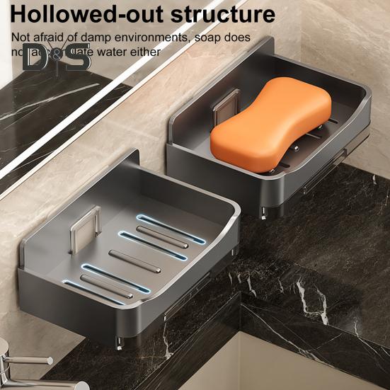 1/3-teilige Seifenschale zur Wandmontage mit Abtropfschale, stark belastbar, einfach zu installieren, Mehrzweck-Seifenhalter für Rasierer, Badezimmer-Organizer