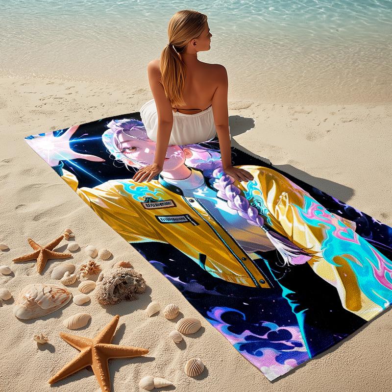Galactic Fusion Stylish Digital Printing Beach Towel Quick Drying Absorbent Blanket For Beach Pool Gym Travel Christmas Gift C9211296