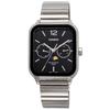 Casio Standard Moon Phase Analog Men's Watch MTP-M305D-1AV, Metal Band, Black