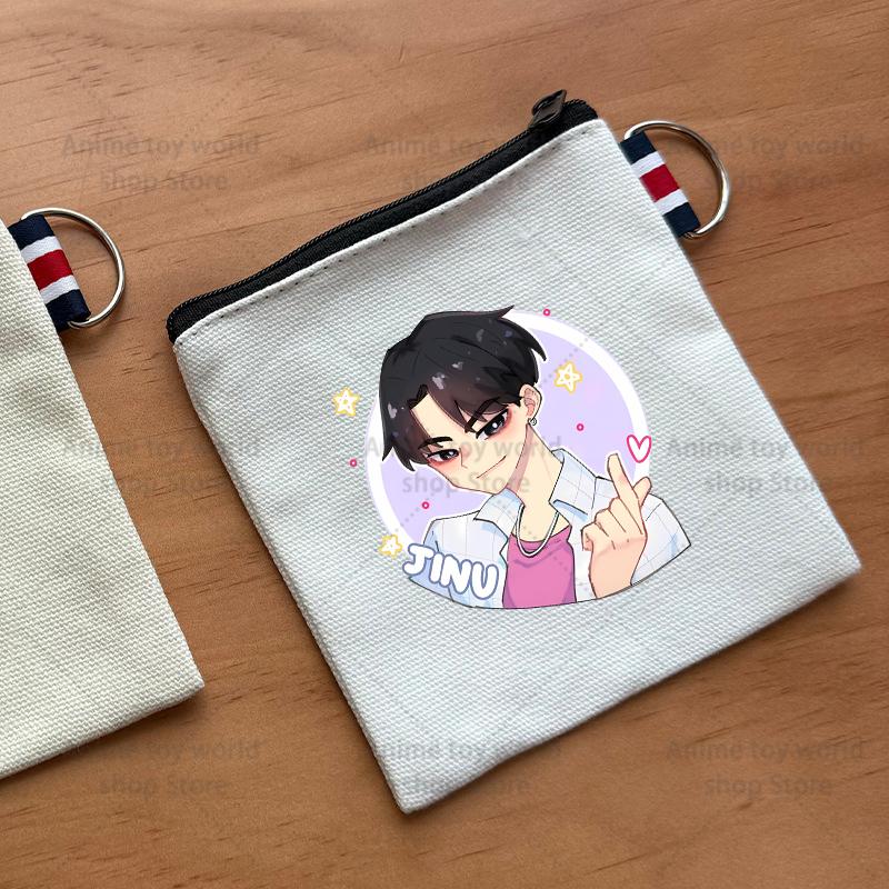 KPop Demon Hunters Makeup Bag Women Cute Anime Canvas Multicolored Pencil Case Zipper Hand-carried Finishing Storage Bags Gift