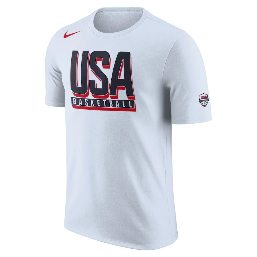 Nike Olympic Series Basketball T-Shirt Unisex Tops White FQ3628-085