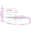 Bed Frame Without Mattress with Headboard Brown Oak Effect 75 X 190 Cm