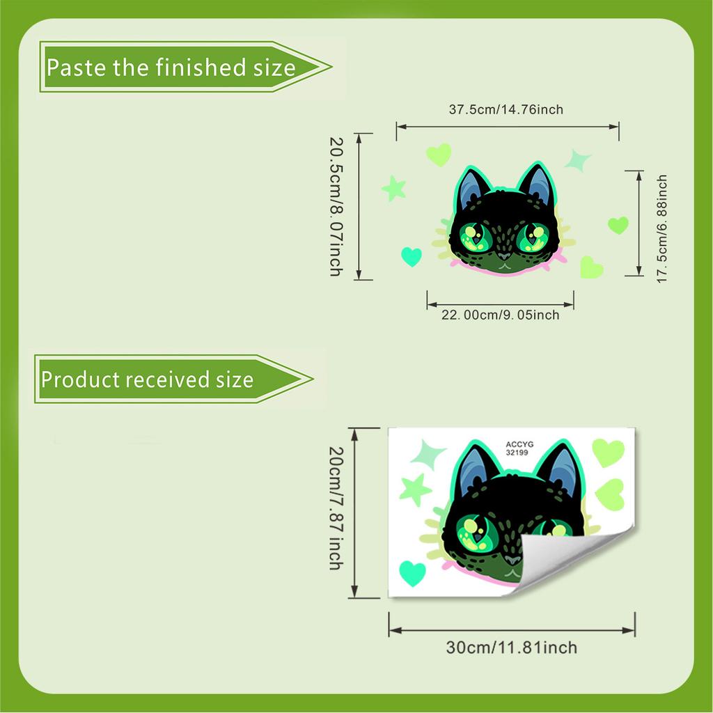 Glowing Cheetah Eyes Bathroom Stickers Waterproof Wall Decals Creative Toilet Decor Home Toilet Wall Decoration Stickers