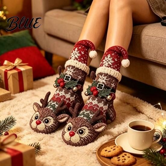 Large Hanging Gift Bags for Christmas 3D Knit Animal Stockings Rudolph Reindeer Highland Cow Fox And Personalized Xmas Holders Family Polar